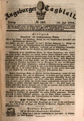 Augsburger Tagblatt Freitag 19. Juli 1844