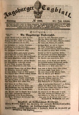 Augsburger Tagblatt Sonntag 21. Juli 1844