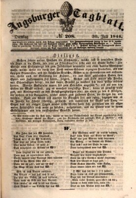 Augsburger Tagblatt Dienstag 30. Juli 1844