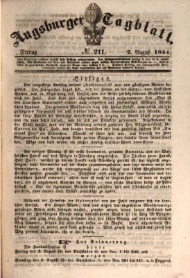 Augsburger Tagblatt Freitag 2. August 1844