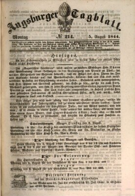 Augsburger Tagblatt Montag 5. August 1844