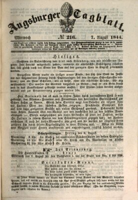 Augsburger Tagblatt Mittwoch 7. August 1844