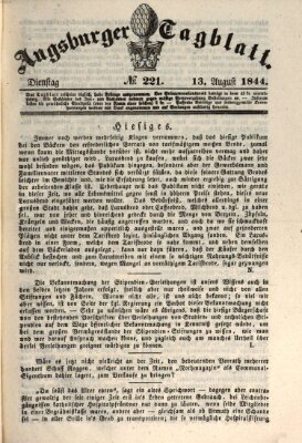 Augsburger Tagblatt Dienstag 13. August 1844