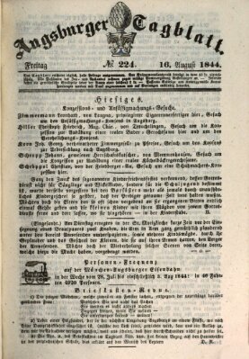 Augsburger Tagblatt Freitag 16. August 1844