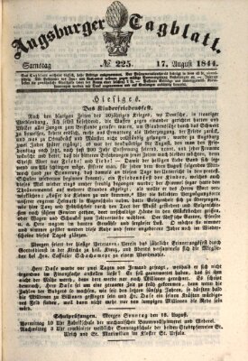 Augsburger Tagblatt Samstag 17. August 1844