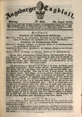 Augsburger Tagblatt Montag 26. August 1844