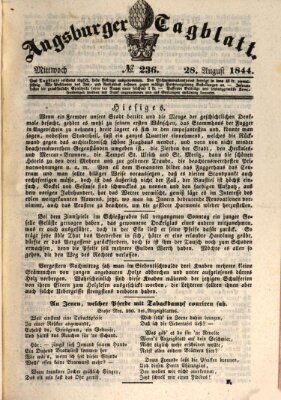 Augsburger Tagblatt Mittwoch 28. August 1844