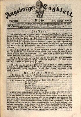 Augsburger Tagblatt Samstag 31. August 1844