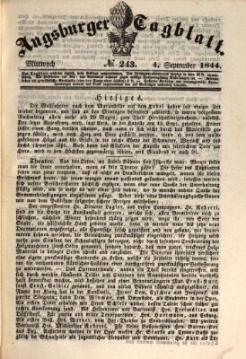 Augsburger Tagblatt Mittwoch 4. September 1844