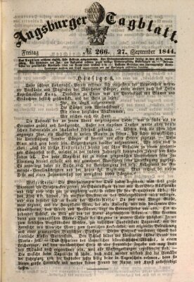 Augsburger Tagblatt Freitag 27. September 1844