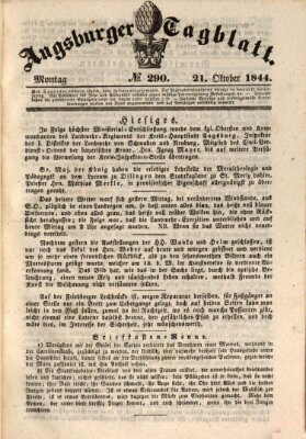 Augsburger Tagblatt Montag 21. Oktober 1844