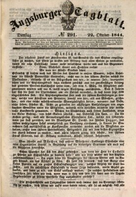 Augsburger Tagblatt Dienstag 22. Oktober 1844