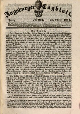 Augsburger Tagblatt Freitag 25. Oktober 1844