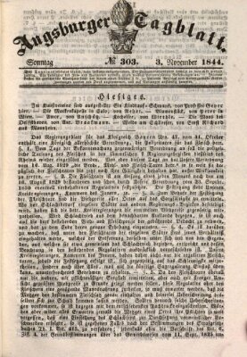 Augsburger Tagblatt Sonntag 3. November 1844