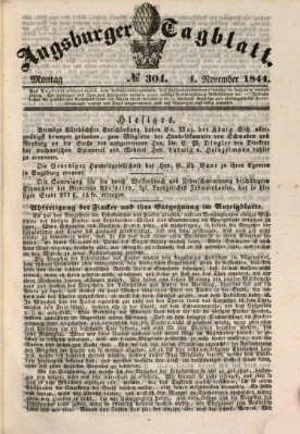 Augsburger Tagblatt Montag 4. November 1844