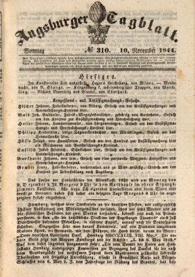 Augsburger Tagblatt Sonntag 10. November 1844