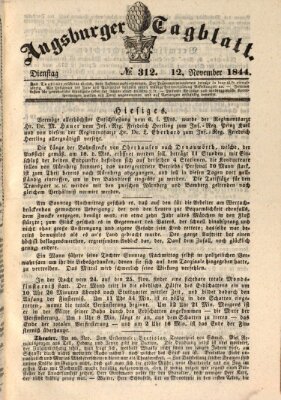 Augsburger Tagblatt Dienstag 12. November 1844