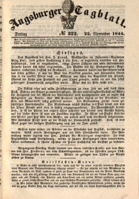 Augsburger Tagblatt Freitag 22. November 1844