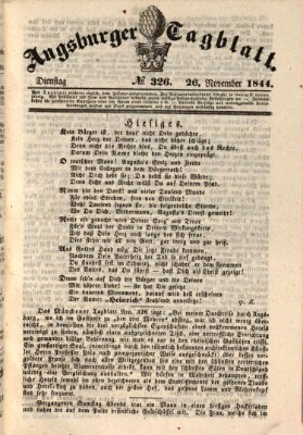 Augsburger Tagblatt Dienstag 26. November 1844