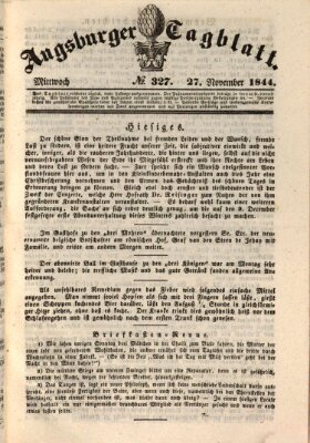 Augsburger Tagblatt Mittwoch 27. November 1844