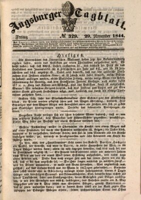 Augsburger Tagblatt Freitag 29. November 1844