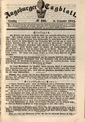 Augsburger Tagblatt Dienstag 3. Dezember 1844
