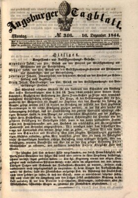 Augsburger Tagblatt Montag 16. Dezember 1844