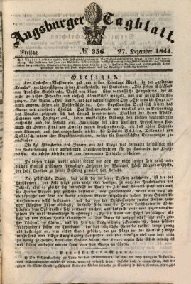 Augsburger Tagblatt Freitag 27. Dezember 1844