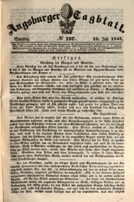 Augsburger Tagblatt Samstag 19. Juli 1845
