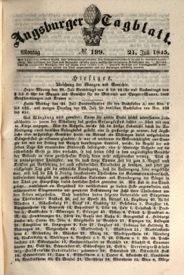 Augsburger Tagblatt Montag 21. Juli 1845