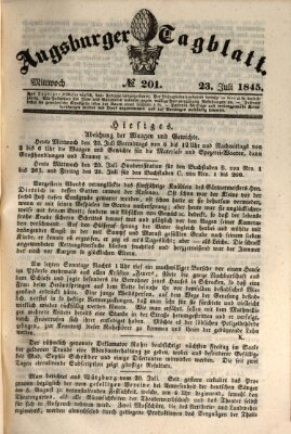 Augsburger Tagblatt Mittwoch 23. Juli 1845