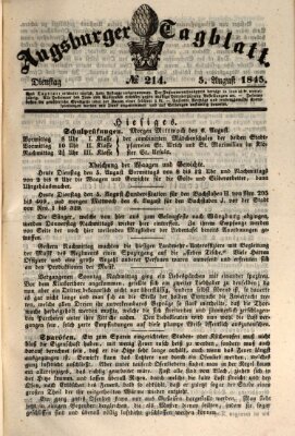 Augsburger Tagblatt Dienstag 5. August 1845