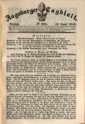 Augsburger Tagblatt Samstag 16. August 1845