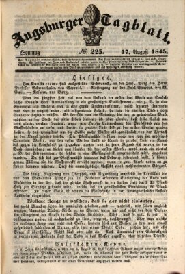 Augsburger Tagblatt Sonntag 17. August 1845