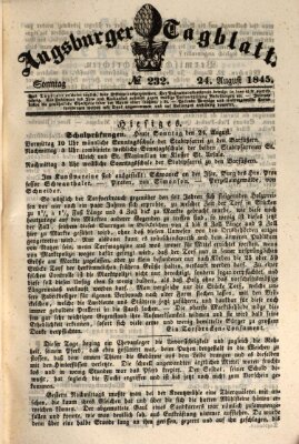 Augsburger Tagblatt Sonntag 24. August 1845