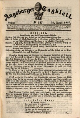 Augsburger Tagblatt Freitag 29. August 1845