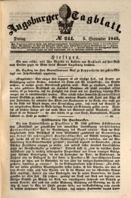 Augsburger Tagblatt Freitag 5. September 1845