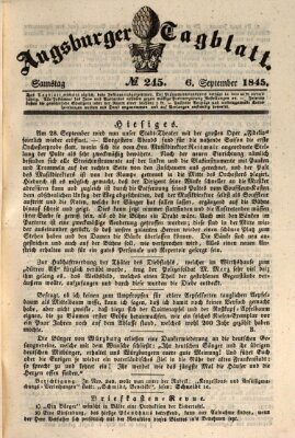 Augsburger Tagblatt Samstag 6. September 1845