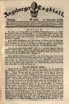 Augsburger Tagblatt Montag 8. September 1845