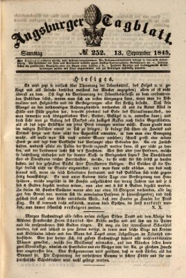 Augsburger Tagblatt Samstag 13. September 1845