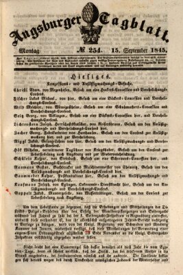 Augsburger Tagblatt Montag 15. September 1845