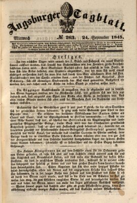 Augsburger Tagblatt Mittwoch 24. September 1845