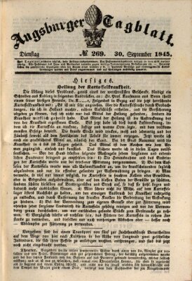 Augsburger Tagblatt Dienstag 30. September 1845