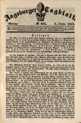 Augsburger Tagblatt Montag 6. Oktober 1845