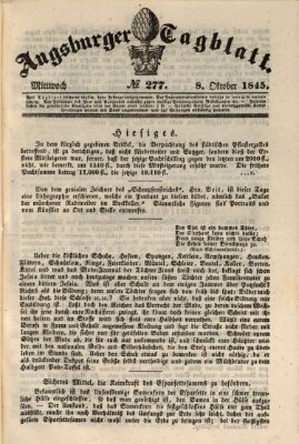 Augsburger Tagblatt Mittwoch 8. Oktober 1845