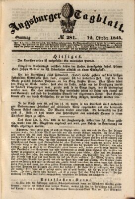 Augsburger Tagblatt Sonntag 12. Oktober 1845