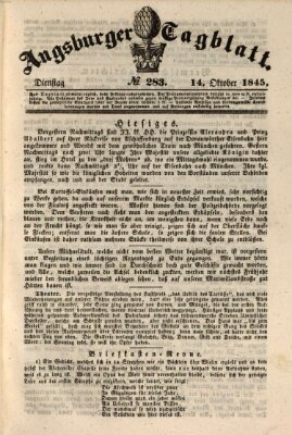 Augsburger Tagblatt Dienstag 14. Oktober 1845