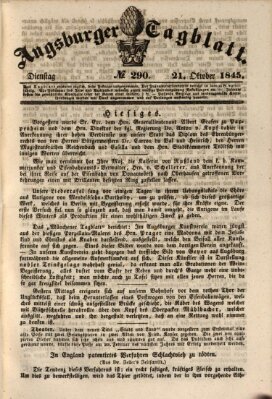 Augsburger Tagblatt Dienstag 21. Oktober 1845