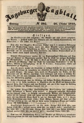 Augsburger Tagblatt Sonntag 26. Oktober 1845