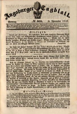 Augsburger Tagblatt Sonntag 9. November 1845